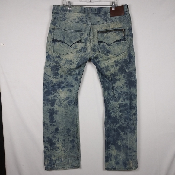 Syn Jeans Baggy Distressed Men's Size 38 x 31 Hip Hop Grunge Skater Zip Pocket - Picture 6 of 8